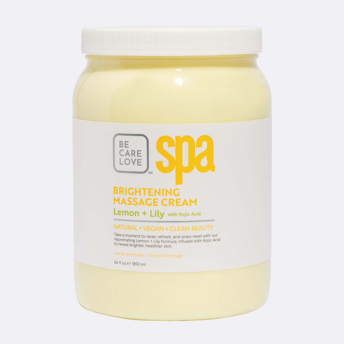 SPA Massage cream Lemon + Lily with kojic acid 64oz