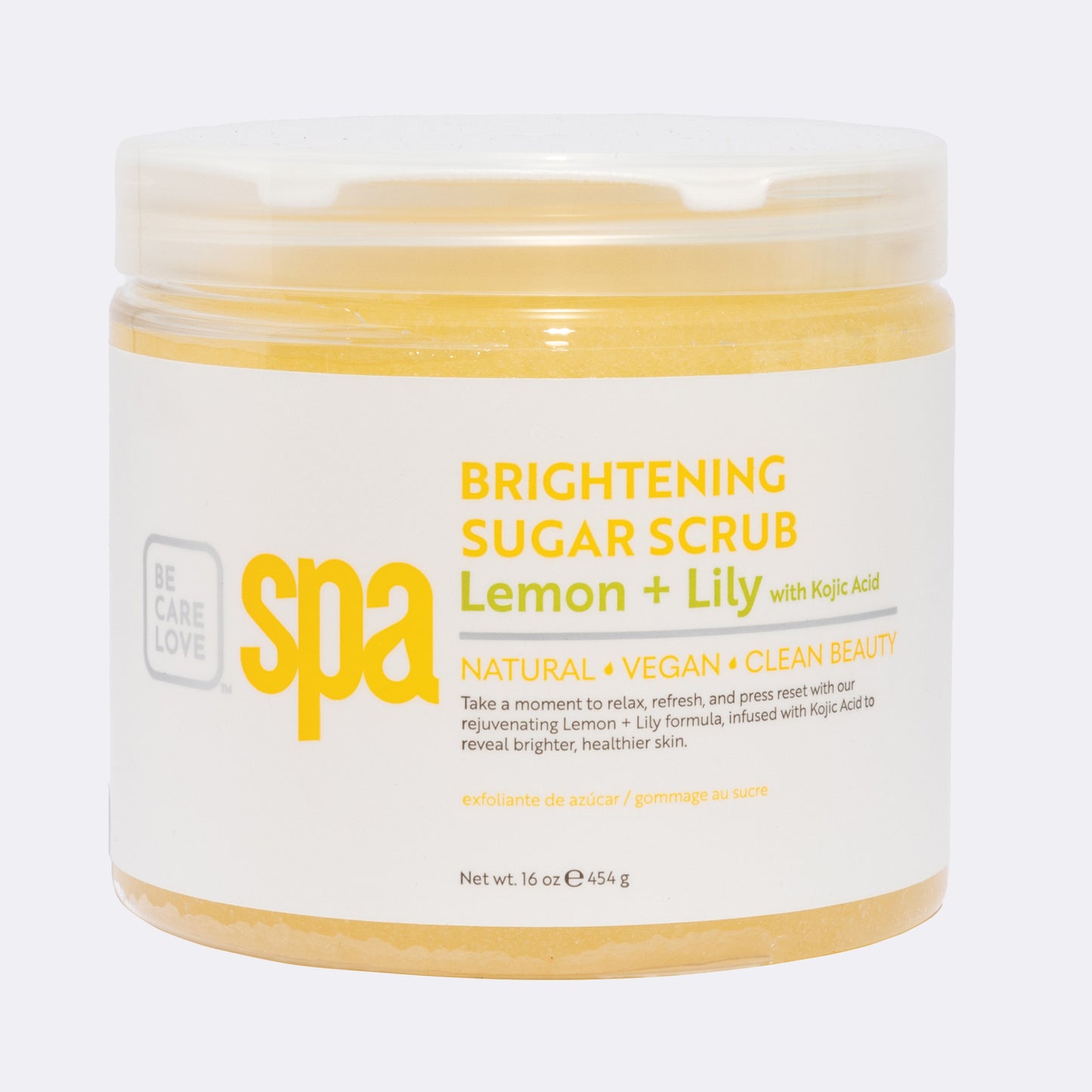 SPA Sugar Scrub Lemon + Lily with kojic acid 16oz