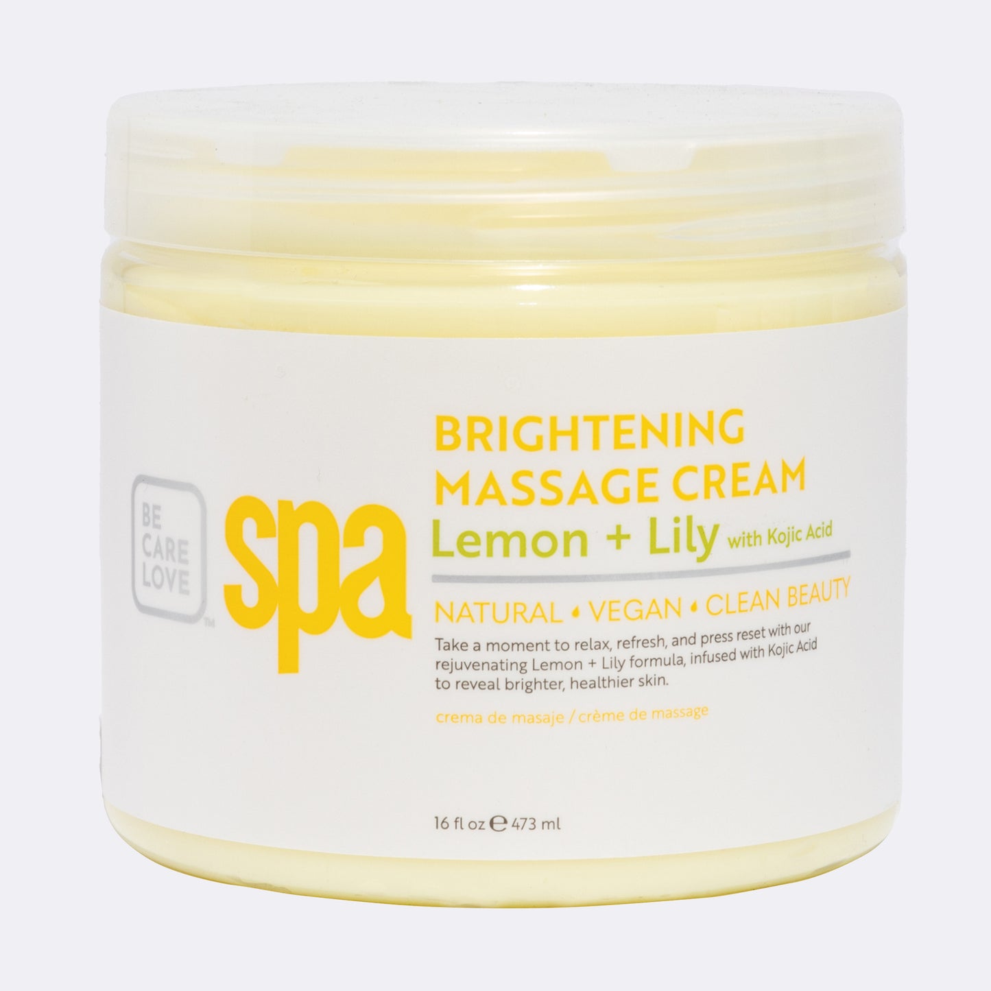 SPA Massage cream Lemon + Lily with kojic acid 16oz