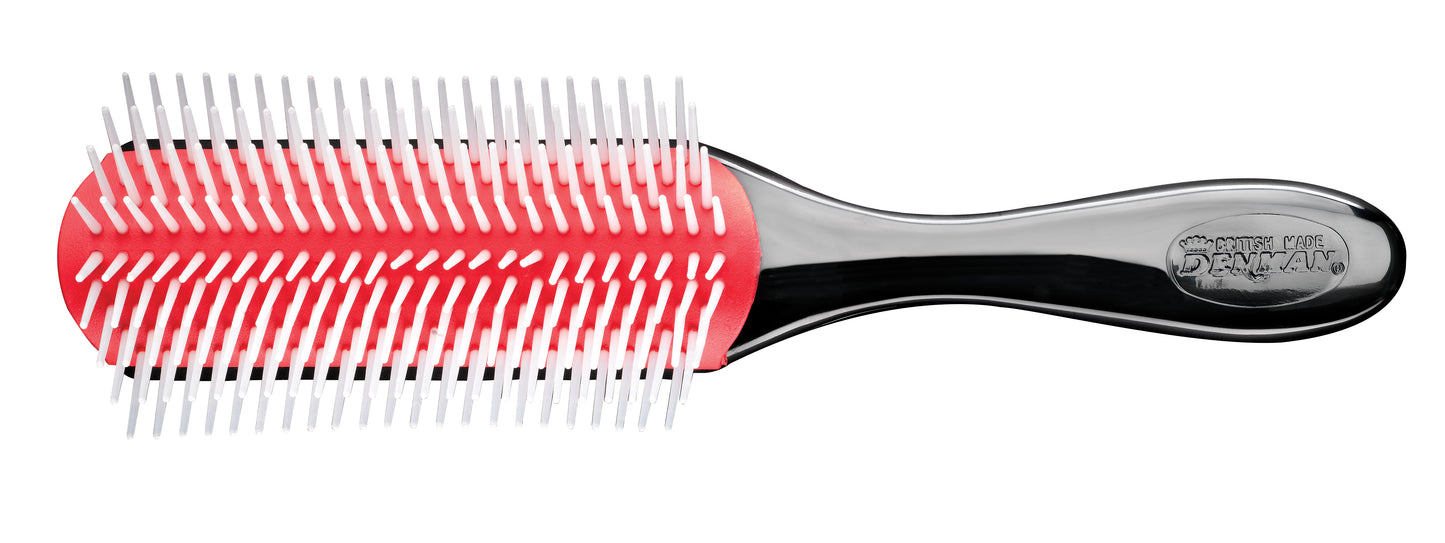 Brosse Denman 9 Rangées Noire/Rouge